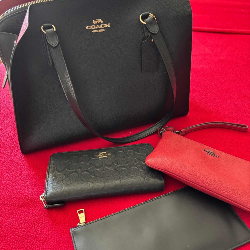 Coach bag/pouch/wallet combo